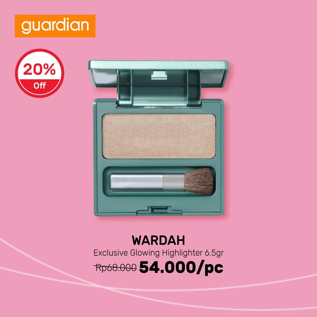  Discount 20% Off Wardah Exclusive Glowing Highlighter 6.5gr at Guardian November 2021