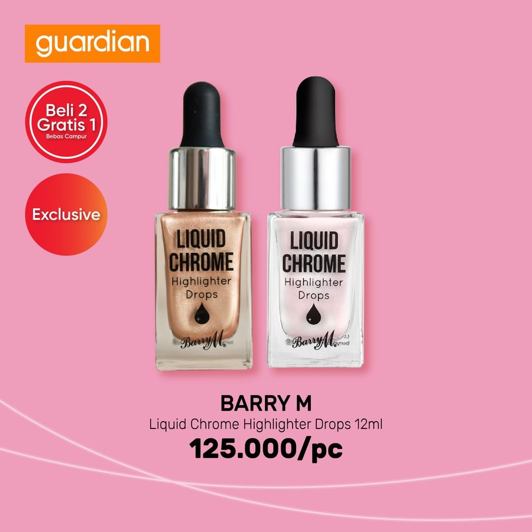  Buy 2 Get 1 Free Barry M Liquid Chrome HighlighterDrop 12ml at Guardian November 2021