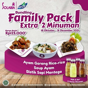  Promo Package Family Pack 1 Extra 2 Drinks at Solaria November 2021