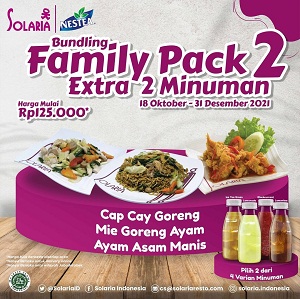  Family Pack 2 Extra 2 Drink Package Promo at Solaria November 2021