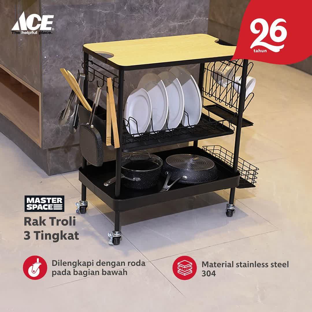  Promo Master Space Trolley Rack 3 Levels at Ace Hardware December 2021
