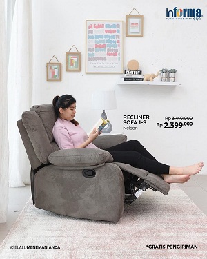  1-S Sofa Recliner Promo Only Rp. 2,399,000 at Informa December 2021