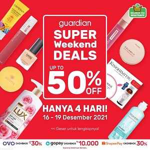 Super Weekend Deals Up to 50% Discount at Guardian December 2021
