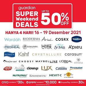  Beauty Product Brands Discount Up To 50% Off at Guardian December 2021