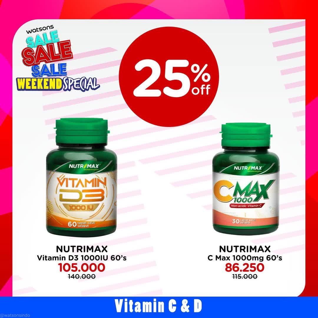  Weekend Sale Nutrimax Vitamin D3 & C Max Discount 25% Off at Watsons December 2021