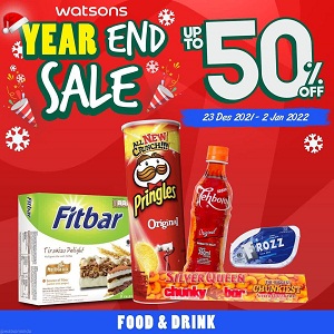  Year End Sale Food & Drink Discount Up To 50% at Watsons December 2021