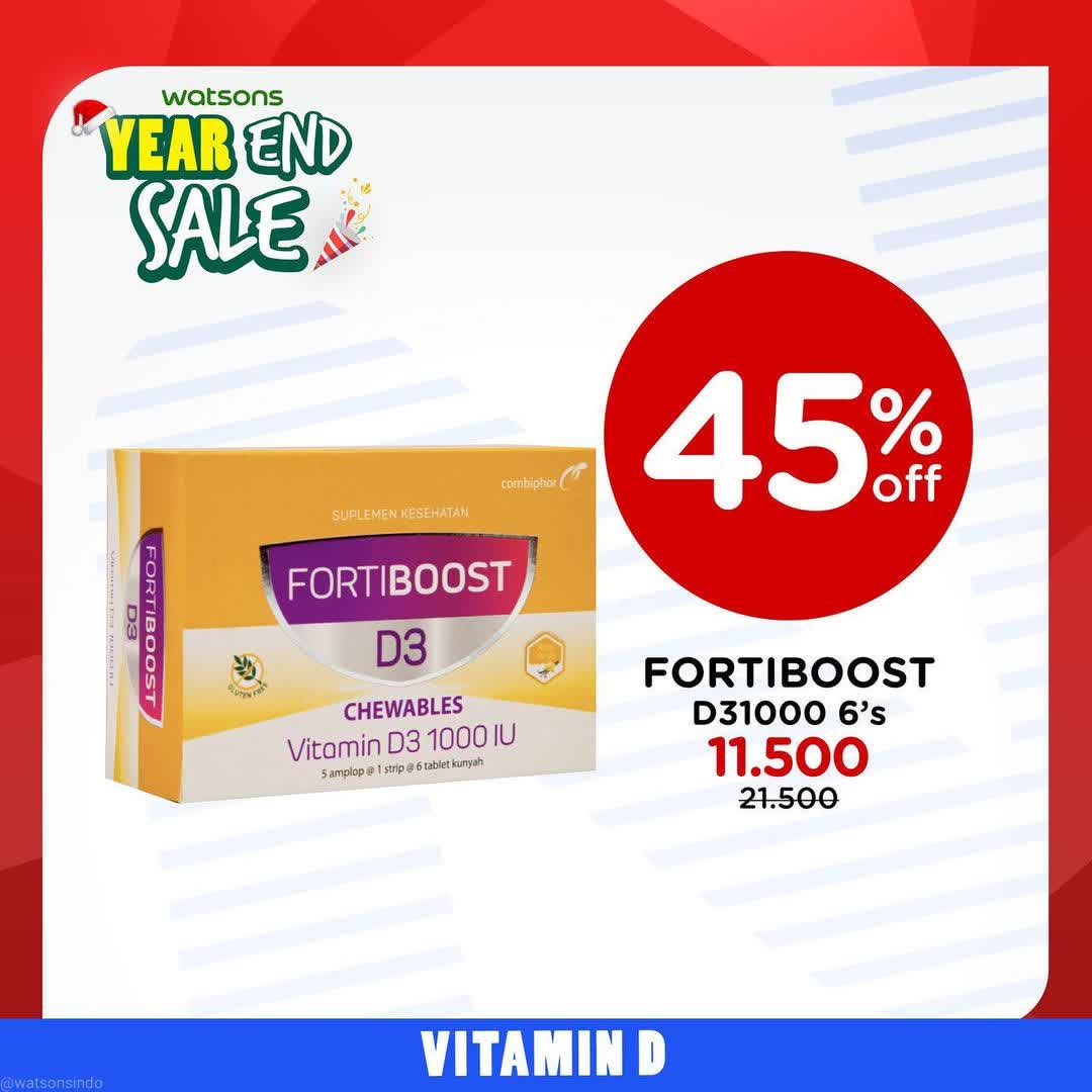  Discount 45% Off Fortiboost D3 1000 IU 6's at Watsons December 2021