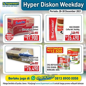  Diskon Weekday Indomie Goreng Spesial & Max Creamer di Hypermart Desember 2021