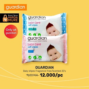  Guardian Baby Wipes Fragrance Free/Scented 20's promo at Guardian December 2021
