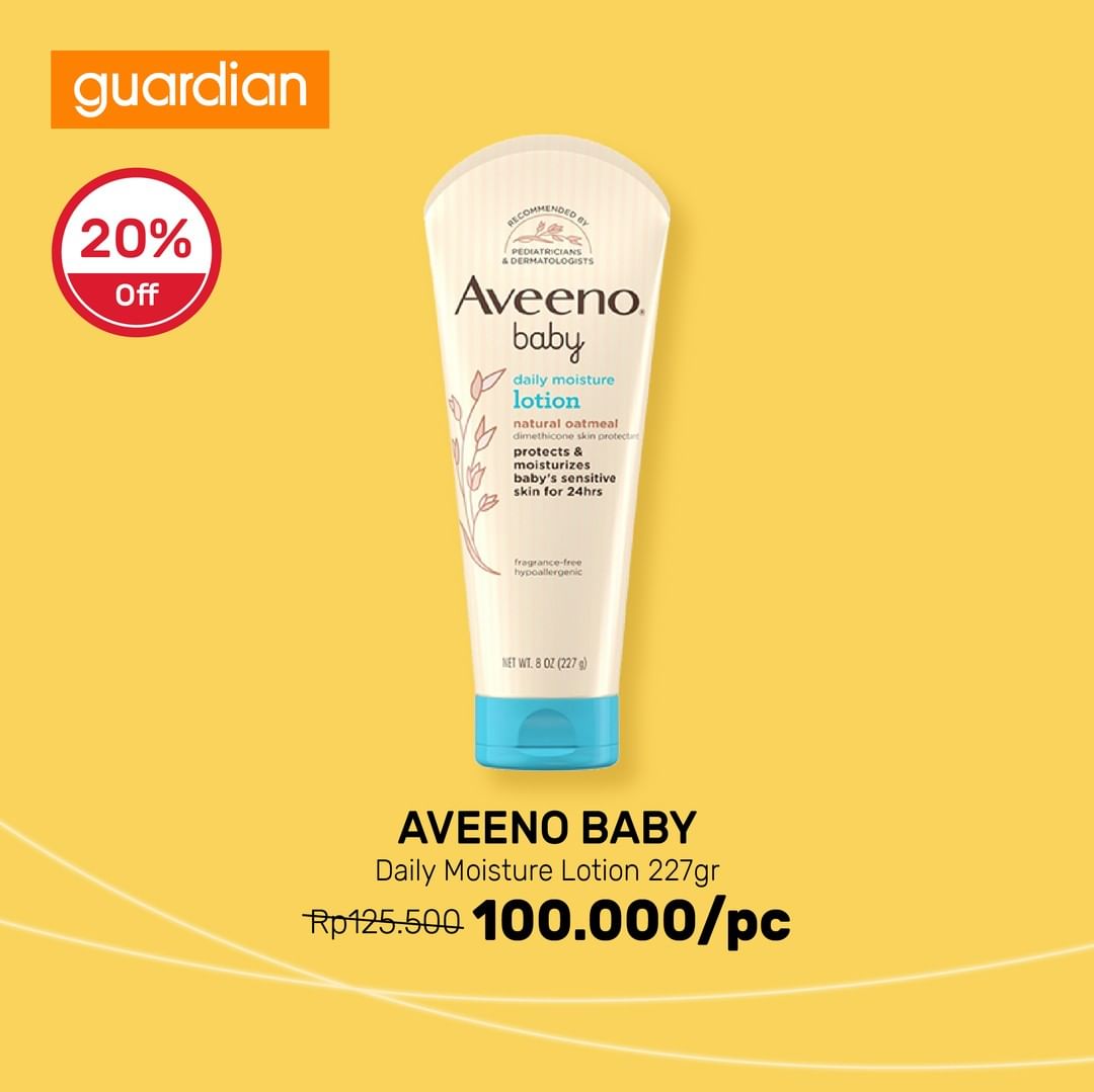  Discount 20% Off Aveeno Baby Daily Moisture Lotion 227gr at Guardian December 2021