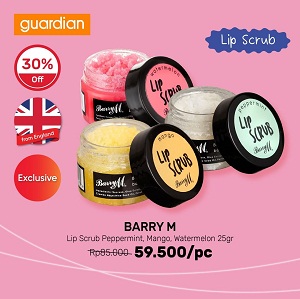  Discount 30% Off Barry M Lip Scrub Peppermint, Mango, Watermelon 25gr at Guardian January 2022