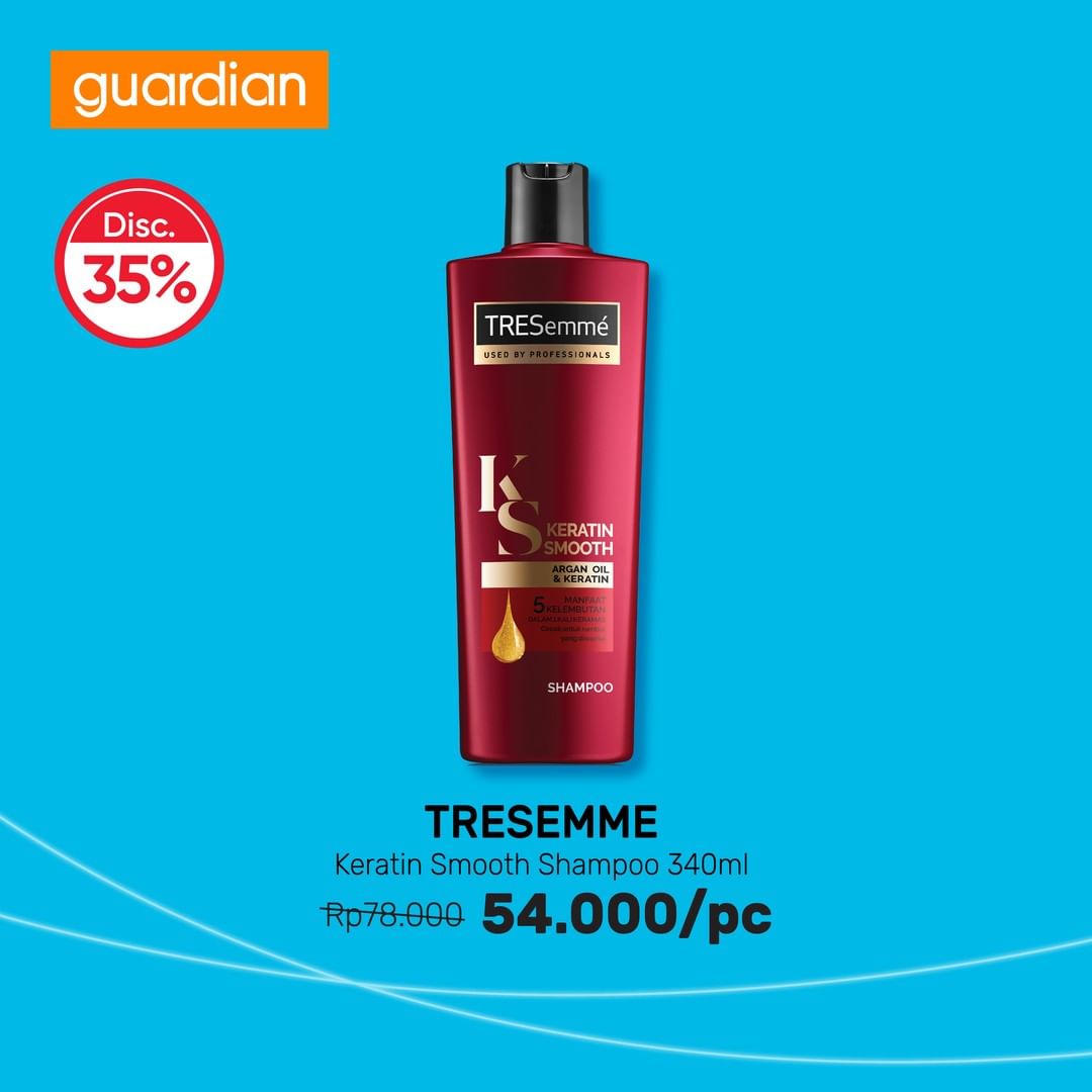  35% discount Tresemme Keratin Smooth Shampoo 340ml at Guardian January 2022