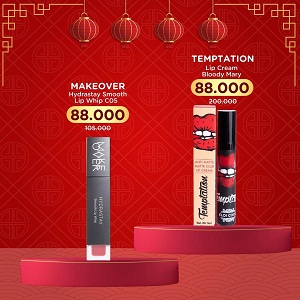  MakeOver Hydrastay Smooth Lip & Temptation lip Cream Promo Only Rp. 88.000 at Watsons January 2022