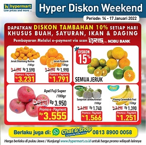  Hyper Discounts on Various Fresh Fruits at Hypermart January 2022