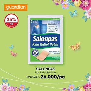  Discount 25% Off Salonpas Gel Patch 2's at Guardian January 2022